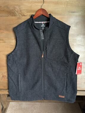 NWT Sherpa Adventure Gear Namgyal Vest Mens XL Black Sleeveless Full Zip SM16015